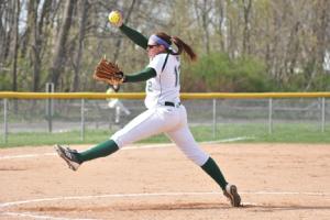 Sports Information photo: Freshman Annie Truelove has the ability to be a four-year star for the softball team. She has the physical tools,and now is just gaining the experience.
